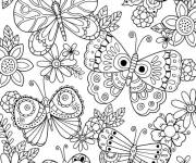Coloriage et dessins gratuit Papillon adulte comme fond d'&eacute;cran à imprimer
