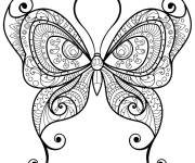 Coloriage Papillon complexe