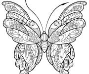 Coloriage Papillon pour adulte Zentangle