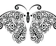 Coloriage Tatouage de papillon pour adulte