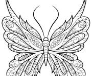 Coloriage Zentangle papillon