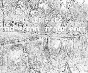 Coloriage Adulte Paysage gratuit à imprimer