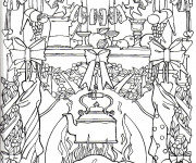 Coloriage et dessins gratuit Adulte Paysage à colorier à imprimer