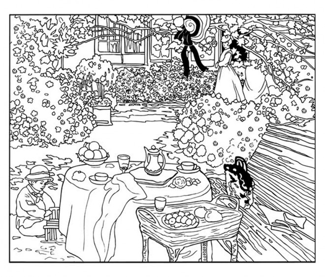 Coloriage Adulte Paysage Automne dessin gratuit à imprimer