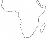 Coloriage et dessins gratuit Carte d'Afrique à imprimer