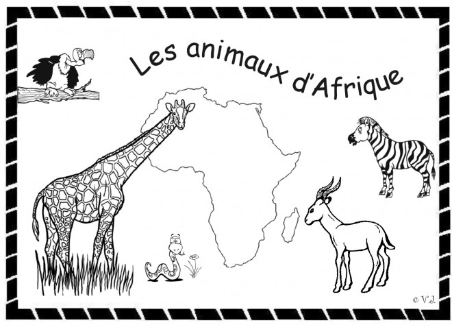 Coloriage Les Animaux Dafrique à Découper