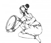 Coloriage Portrait d'une femme Africaine