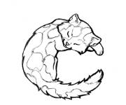 Coloriage Animal chat formant la lettre C