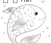 Coloriage F comme dans fish