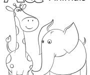 Coloriage Lettre A pour les animaux
