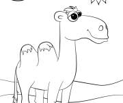 Coloriage Lettre C pour chameau