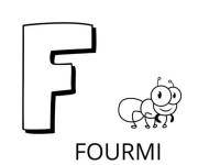 Coloriage Lettre F comme comme fourmi