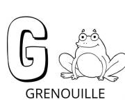 Coloriage Lettre G comme grenouille