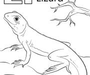 Coloriage Lettre L pour Lizard