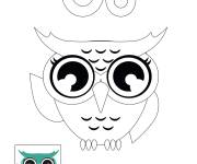 Coloriage Lettre O pour Owl en anglais