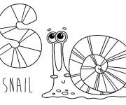 Coloriage et dessins gratuit Lettre S pour Snail à imprimer