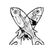Coloriage Lettre X pour poisson X-Ray
