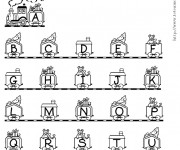 Coloriage Alphabet de Noël