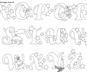 Coloriage Alphabet et Dessins