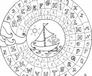 Coloriage et dessins gratuit Alphabet française couleur à imprimer