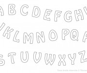 Coloriage Alphabet Latin en Majuscule