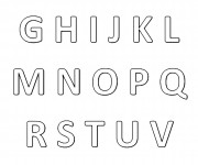 Coloriage et dessins gratuit Alphabet stylisé à imprimer