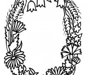 Coloriage Des Fleurs formant La Lettre O