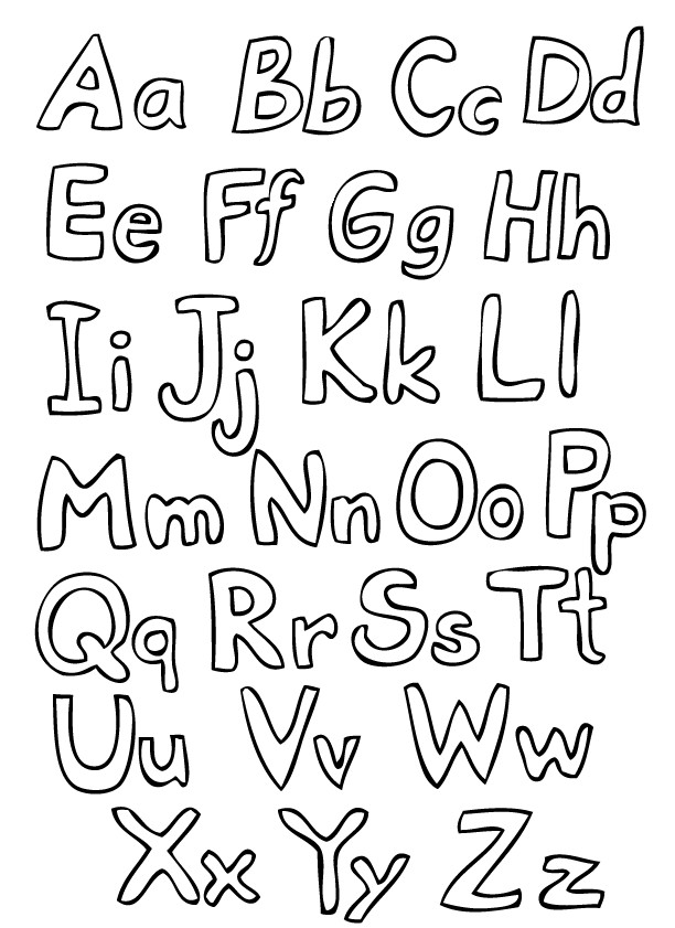 Coloriage et dessins gratuits Grande Lettres de l'Alphabet à imprimer