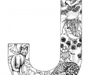Coloriage La Lettre J de l'Alphabet