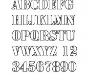 Coloriage Lettres de l'Alphabet et Chiffres