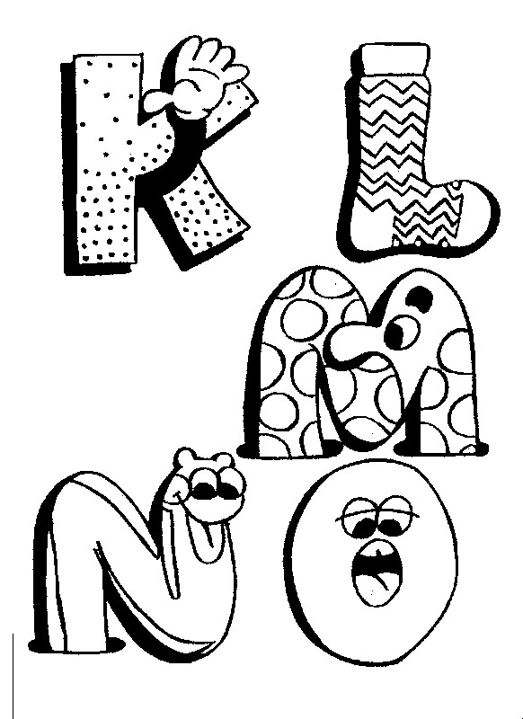 Coloriage Lettres De L Alphabet Qui Font Rire Dessin Gratuit A Imprimer