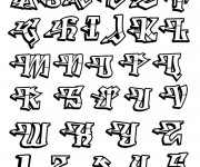 Coloriage et dessins gratuit Lettres de l'Alphabet vectoriel à imprimer