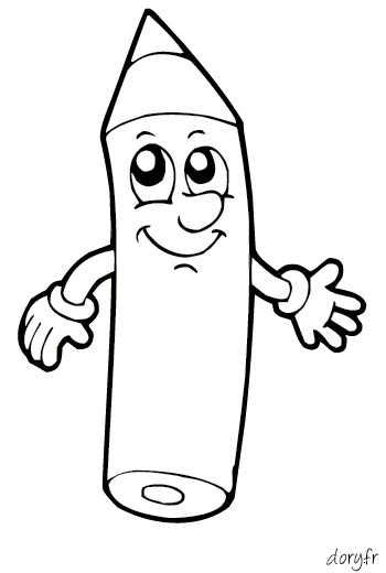 Coloriage Crayon De Couleur A Imprimer