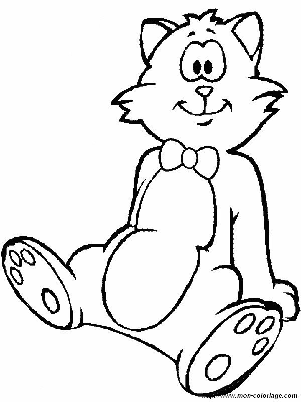 Coloriage Un Chat Drôle Dessin Gratuit à Imprimer