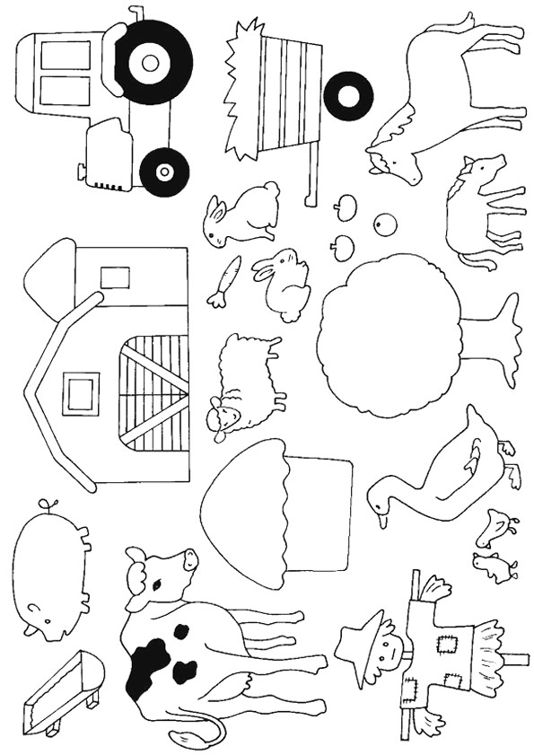 Coloriage Animaux de Ferme dessin gratuit à imprimer animaux de ferme