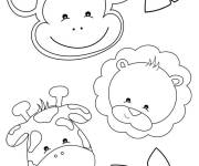 Coloriage et dessins gratuit Animaux d'Afrique dessin facile à imprimer