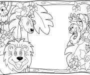 Coloriage et dessins gratuit Animaux de la jungle &agrave; t&eacute;l&eacute;charger à imprimer