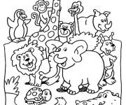 Coloriage et dessins gratuit Animaux de la jungle en photo à imprimer