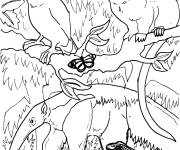Coloriage et dessins gratuit Animaux de la jungle tr&egrave;s rare à imprimer