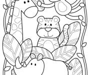 Coloriage et dessins gratuit Animaux sauvages pour les enfants à imprimer