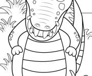 Coloriage Crocodile mignon