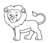 Coloriage Lion facile