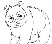 Coloriage Panda animaux de la jungle