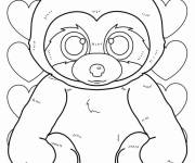 Coloriage Paresseux facile pour les enfants