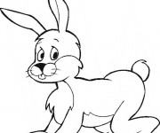 Coloriage et dessins gratuit Animal Lapin Facile à imprimer