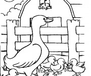 Coloriage Animaux de Ferme en Famille