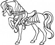 Coloriage Cheval mignon &agrave; d&eacute;corer