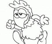 Coloriage Le Coq humoristique