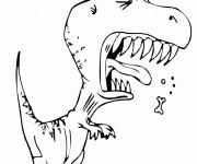 Coloriage Le Dinosaure dr&ocirc;le