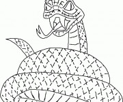 Coloriage Le Serpent Reptile qui fait peur